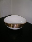 Ciotola ovale rigata