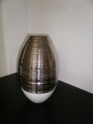 Vaso BOMBATO RIGATO bianco